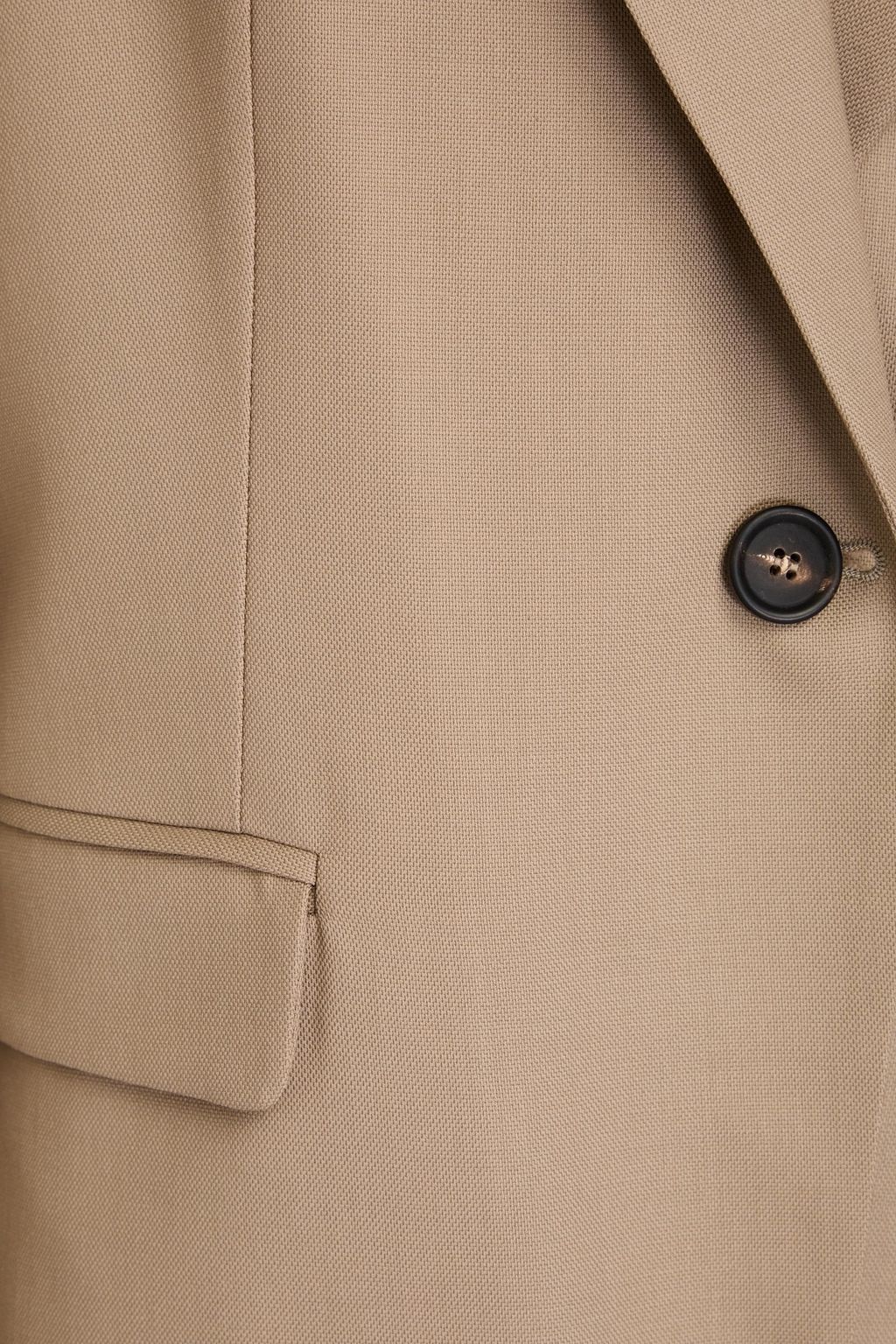 BRUNELLO CUCINELLI Bead-embellished grain de poudre wool blazer