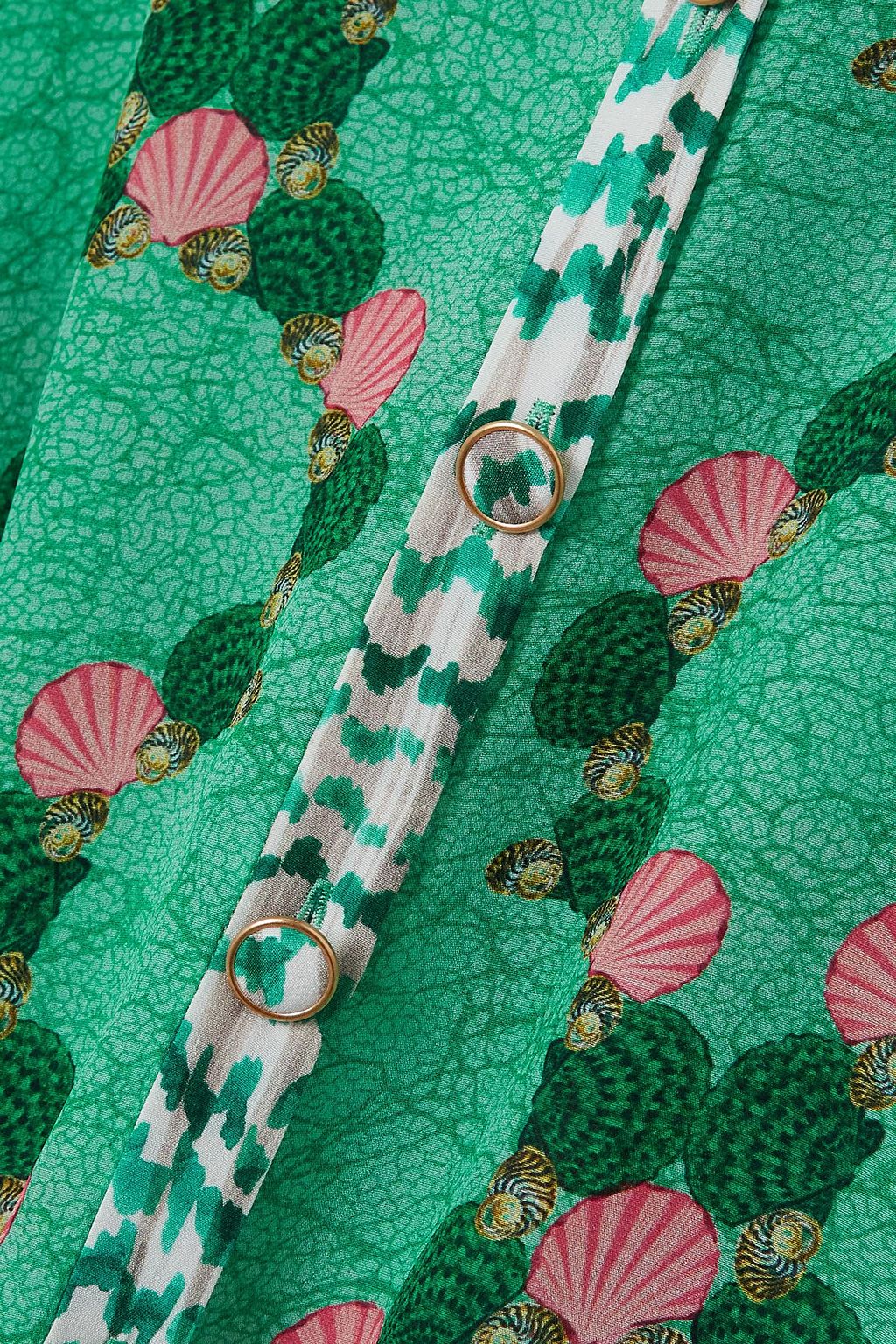SALONI Lea printed silk-chiffon maxi dress