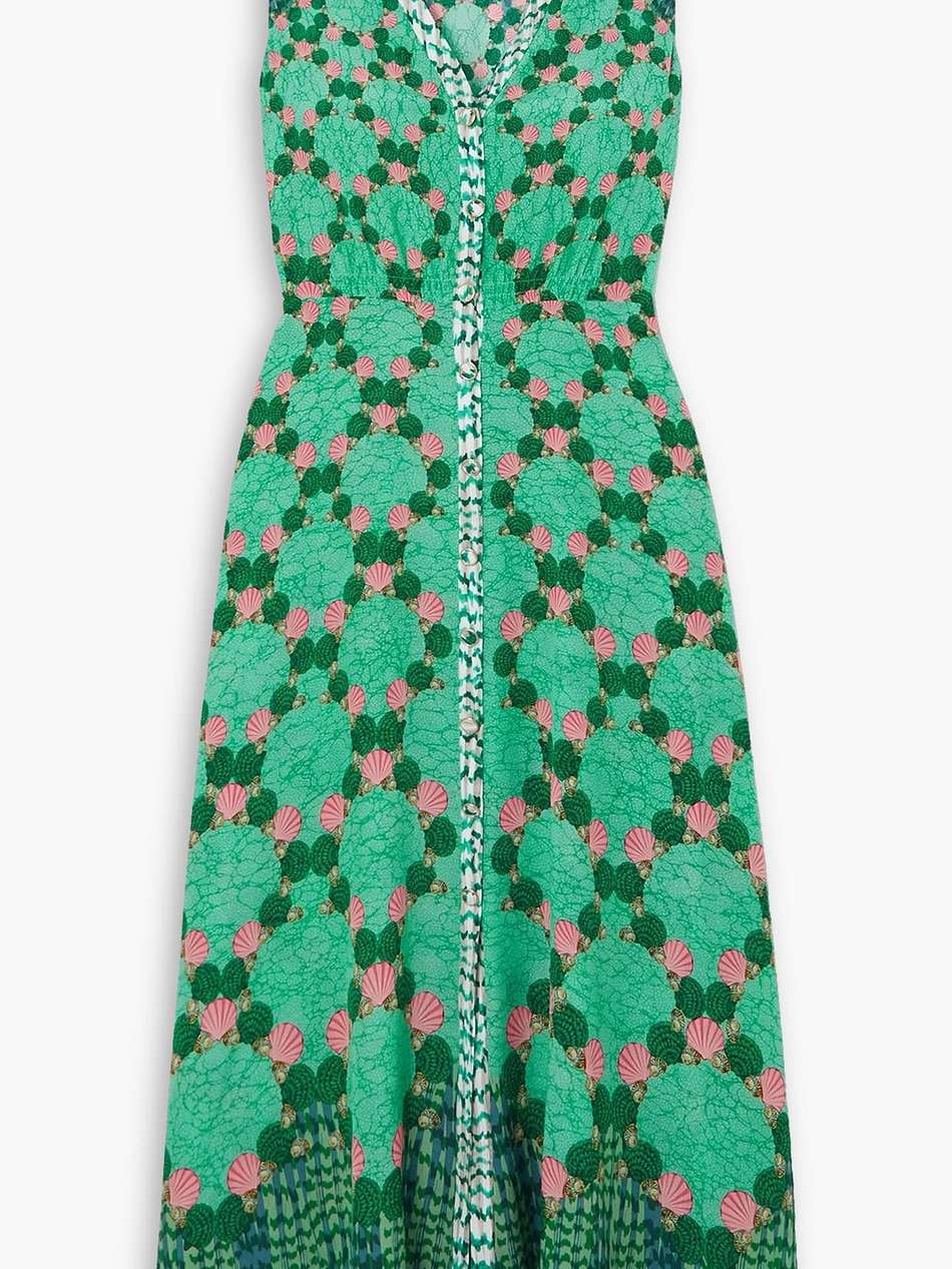 lea printed silk-chiffon maxi dress