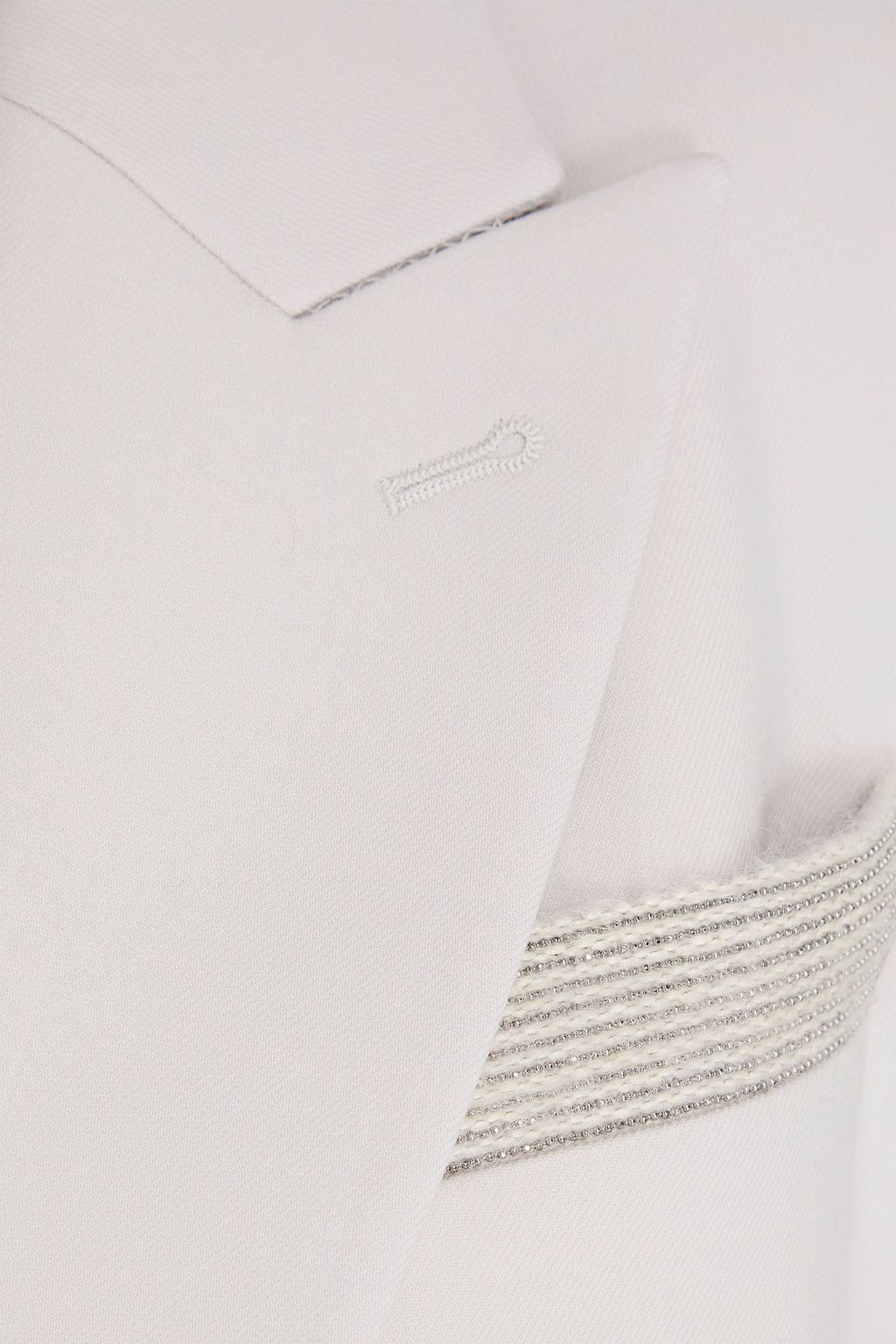 BRUNELLO CUCINELLI Bead-embellished wool-blend twill blazer