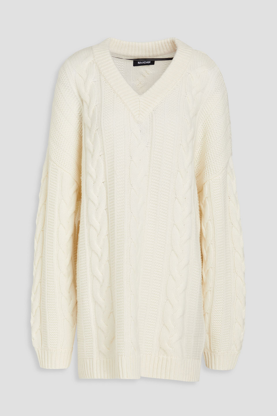 Naadam Cable-knit Wool And Cashmere-blend Jumper In White
