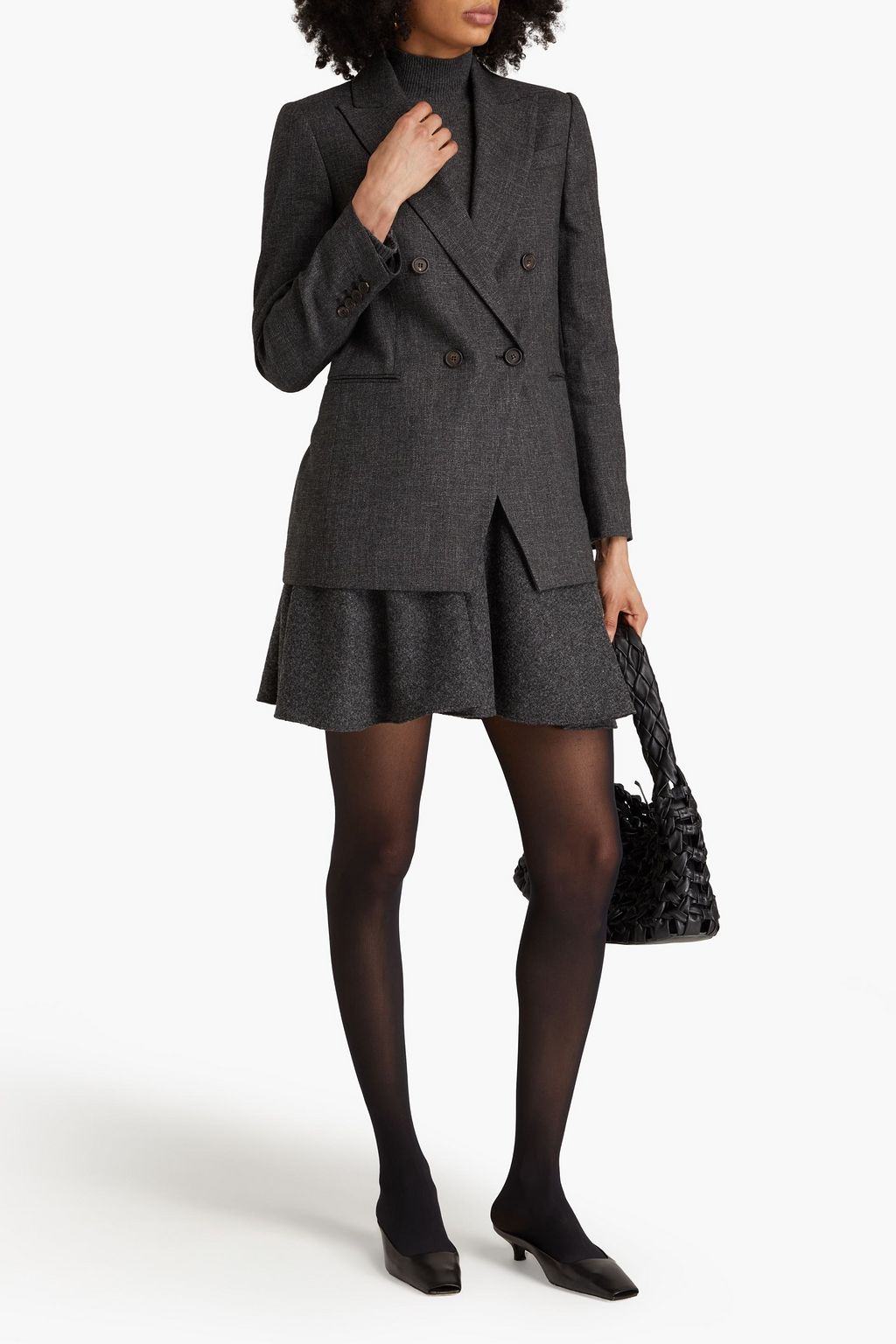 BRUNELLO CUCINELLI Doppelreihiger Blazer aus Webstoff
