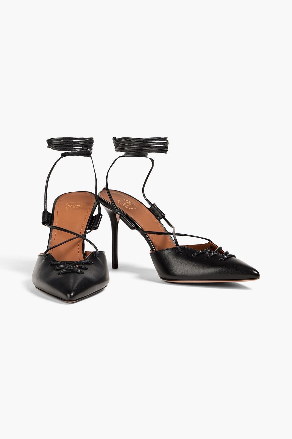 MALONE SOULIERS حذاء بامب Marianna من الجلد بكعب مقاس 85