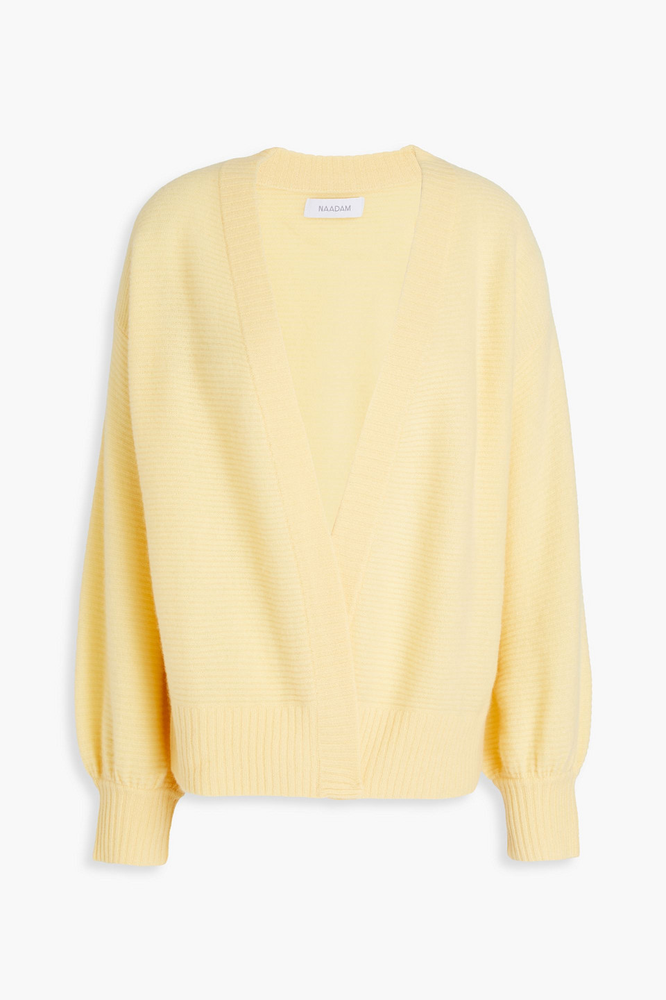 Naadam Ribbed Cashmere Cardigan In Yellow