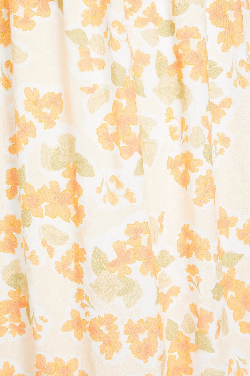 Peony Swimwear Vacation Floral-print Cotton And Ecovero™-blend Maxi Dress In Pastel Orange