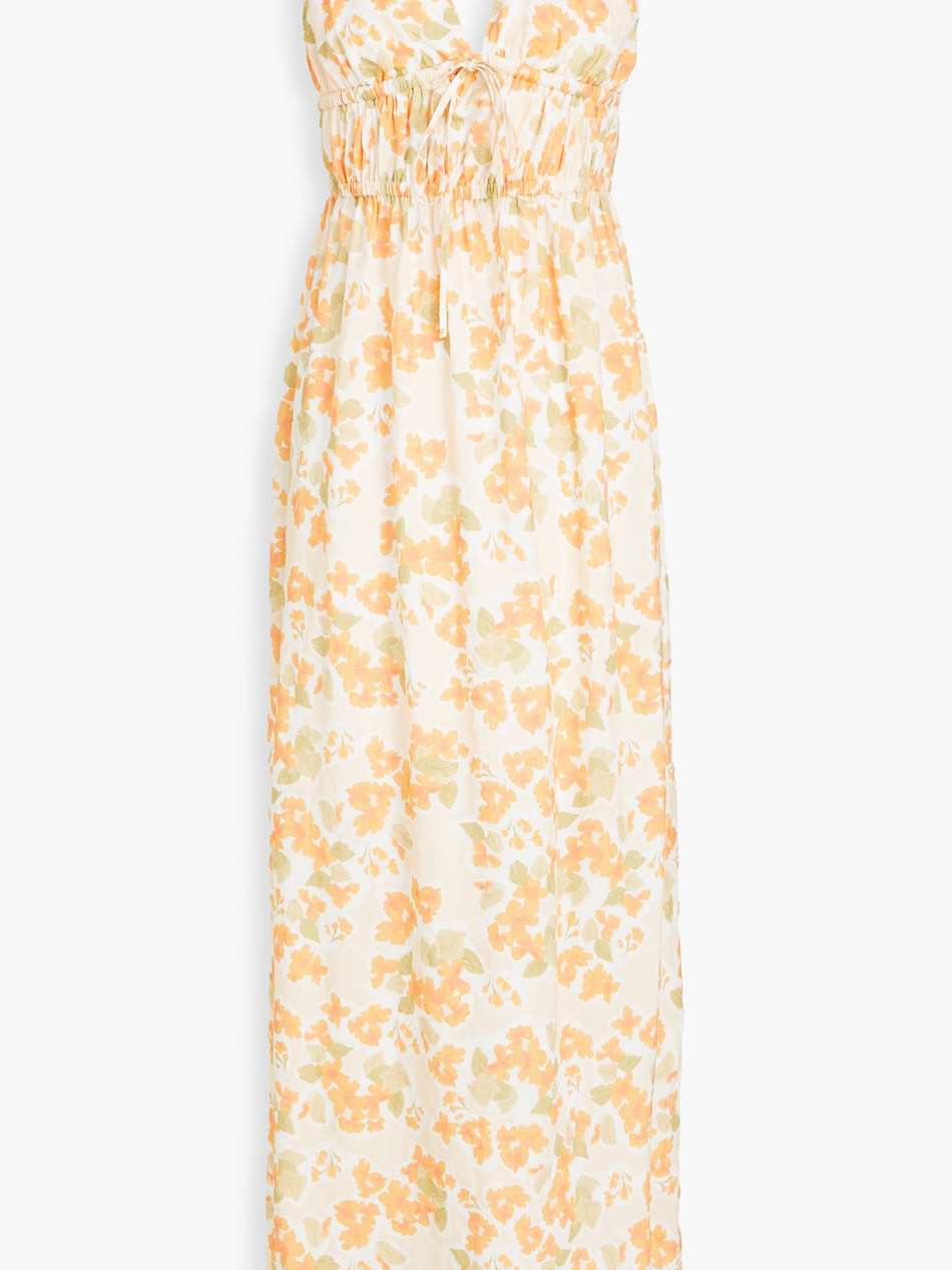 vacation floral-print cotton and ecovero™-blend maxi dress