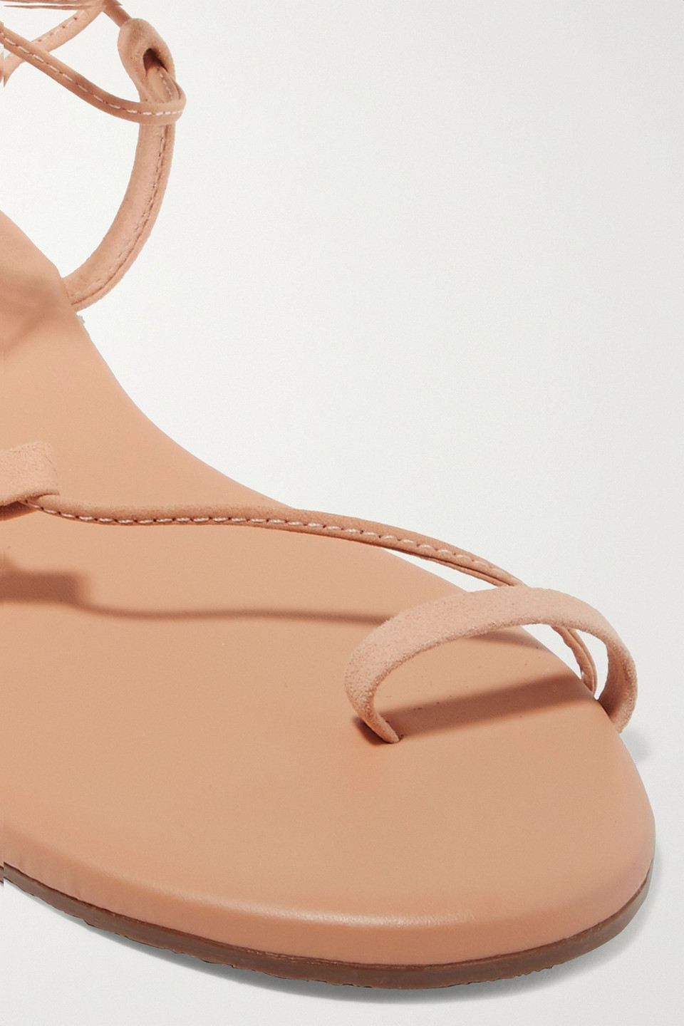 Shop Tkees Jo Leather Sandals In Neutral