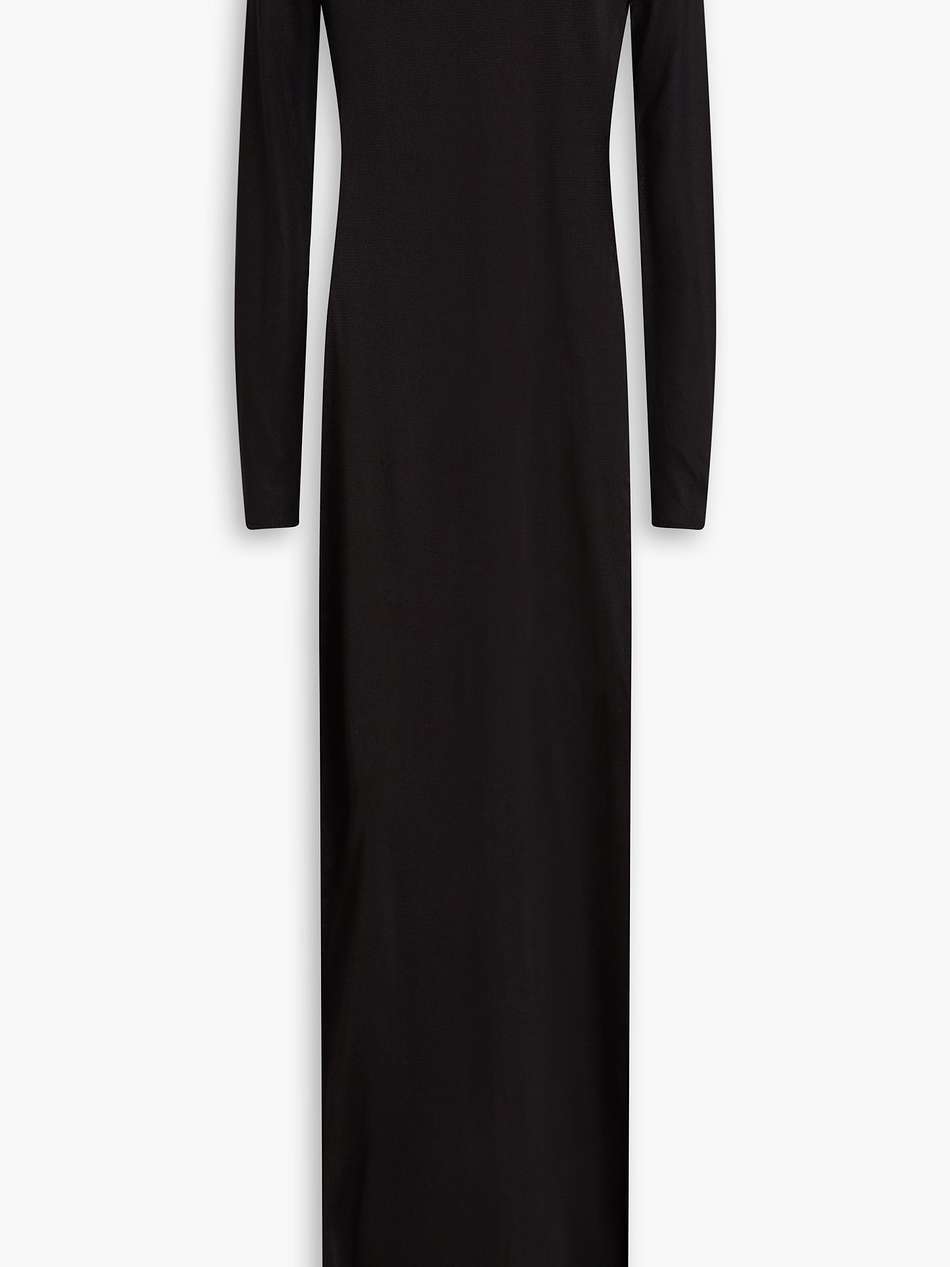 caper silk maxi dress
