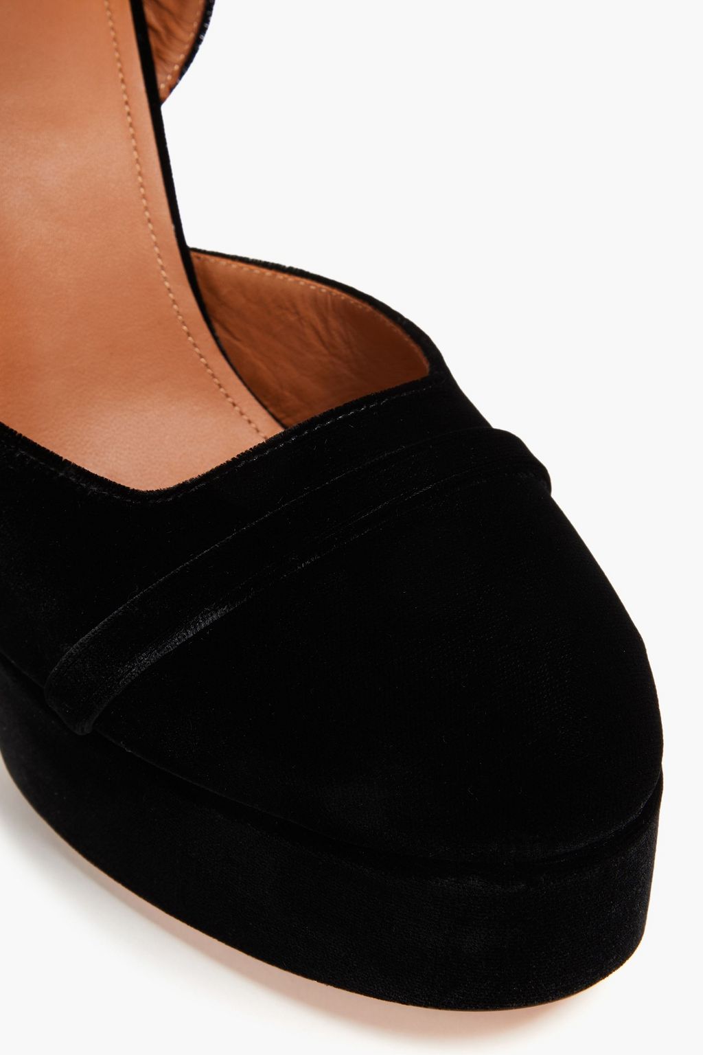 MALONE SOULIERS حذاء بامب "مورا" بنعل سميك من المخمل مقاس 125