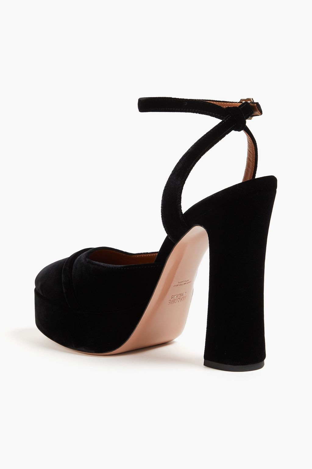 MALONE SOULIERS حذاء بامب "مورا" بنعل سميك من المخمل مقاس 125