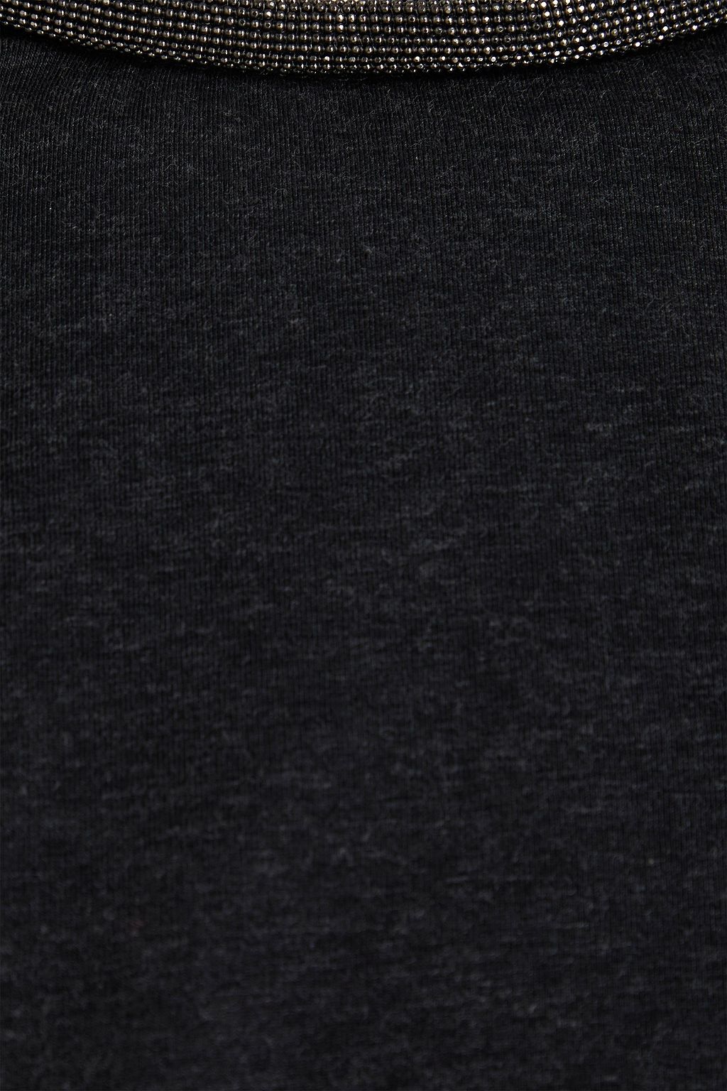BRUNELLO CUCINELLI Oberteil aus Stretch-Baumwoll-Jersey mit Zierperlen