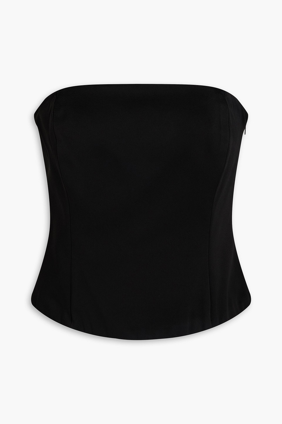 Brunello Cucinelli Black Solid Strapless Top In Schwarz