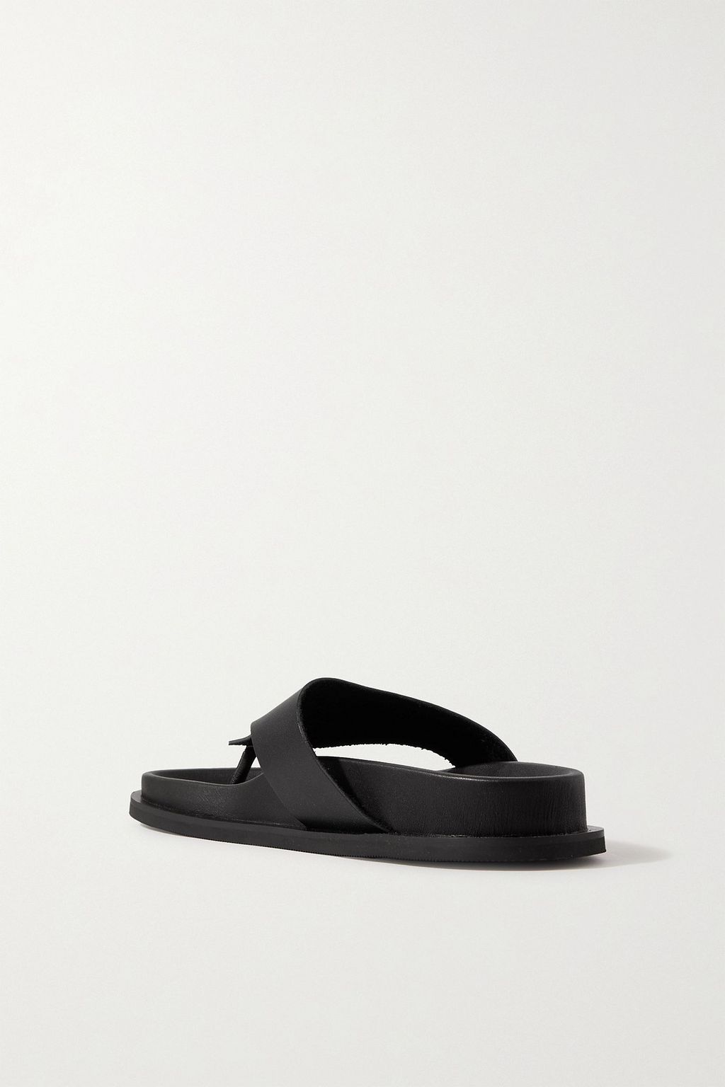 ST. AGNI Minimal suede flip flops