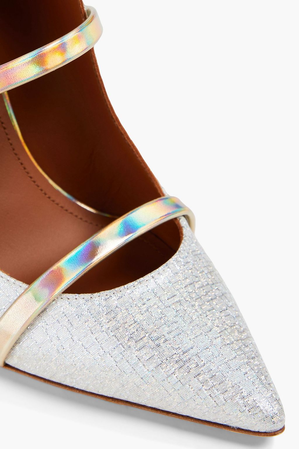 MALONE SOULIERS Maureen 100 metallic jacquard mules