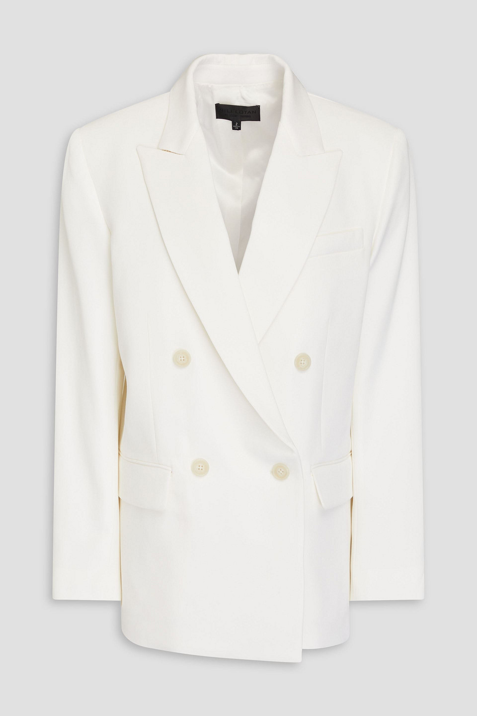 Nili Lotan Pimpton Wool-grain De Poudre Blazer In Ivory