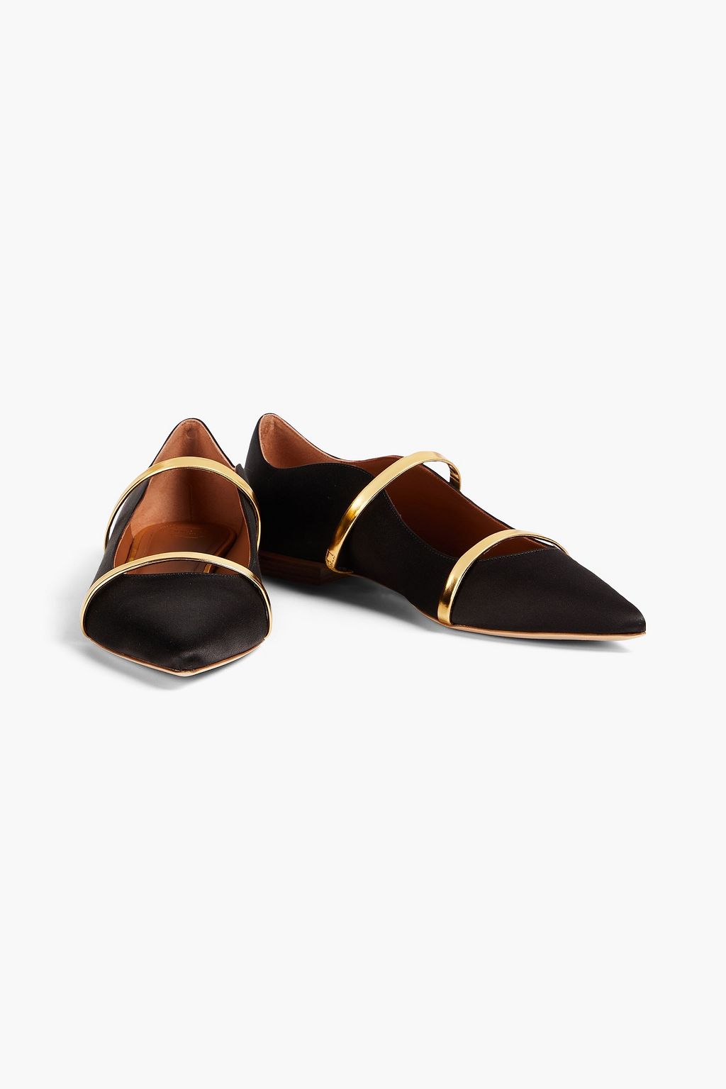 MALONE SOULIERS Maureen satin point toe flats THE OUTNET
