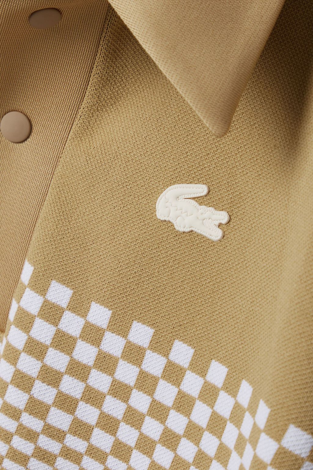 LACOSTE قميص بولو Equinox بحبكة الجاكار مع حاشية من الشبك