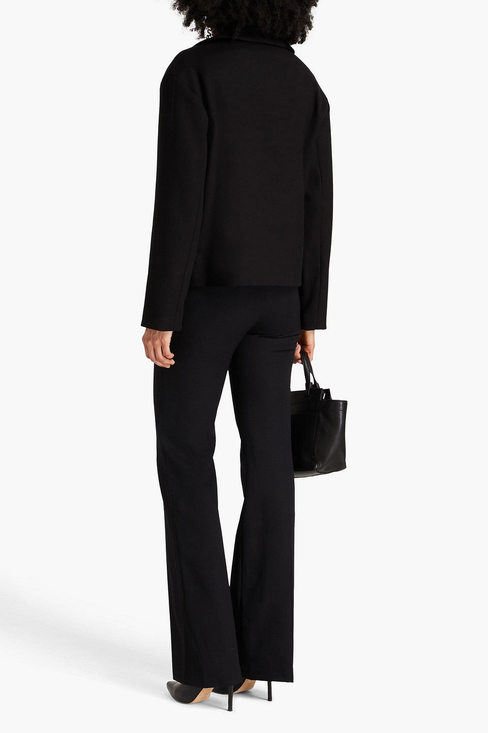 Nili Lotan Cleophee Double-breasted Cotton-twill Coat In Black