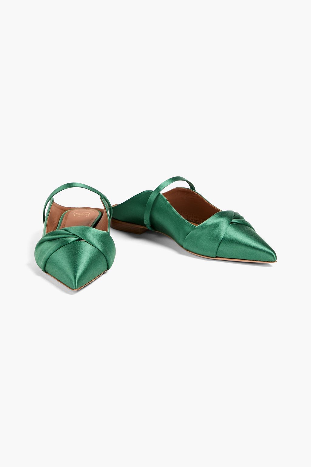MALONE SOULIERS Maureen satin point-toe flats