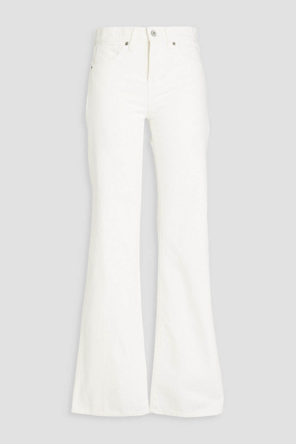 Nili Lotan Celia High-rise Flared Jeans In White