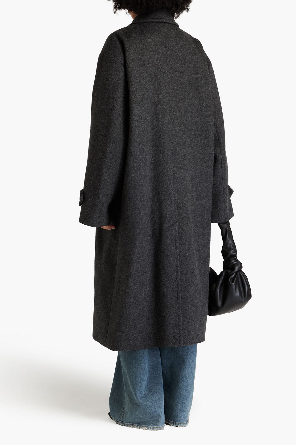 Nili Lotan Georgio Virgin Wool Coat In Dark Gray
