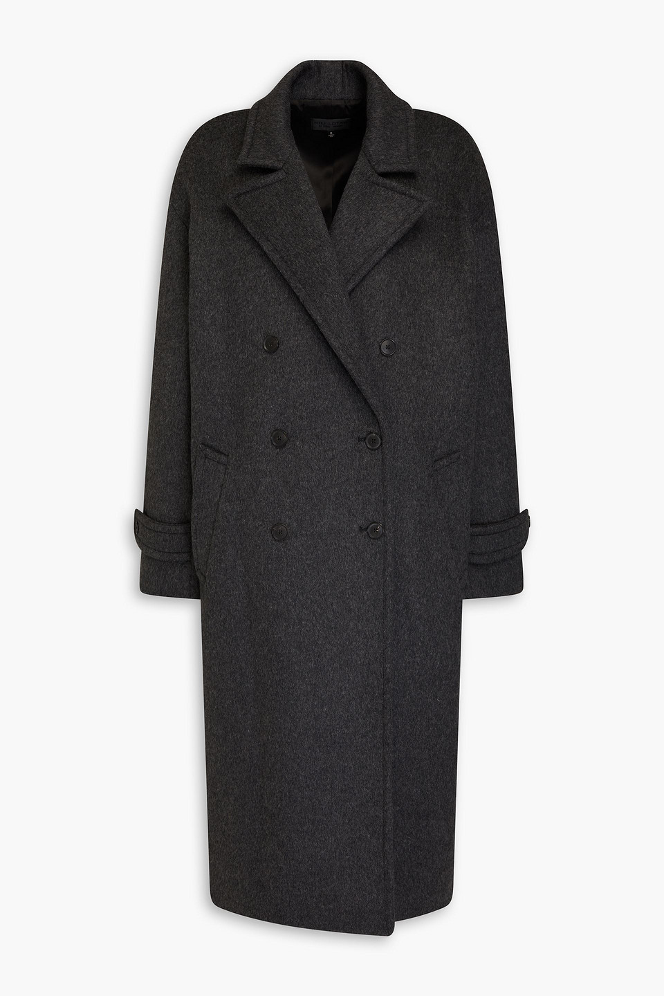 Nili Lotan Georgio Virgin Wool Coat In Dark Gray