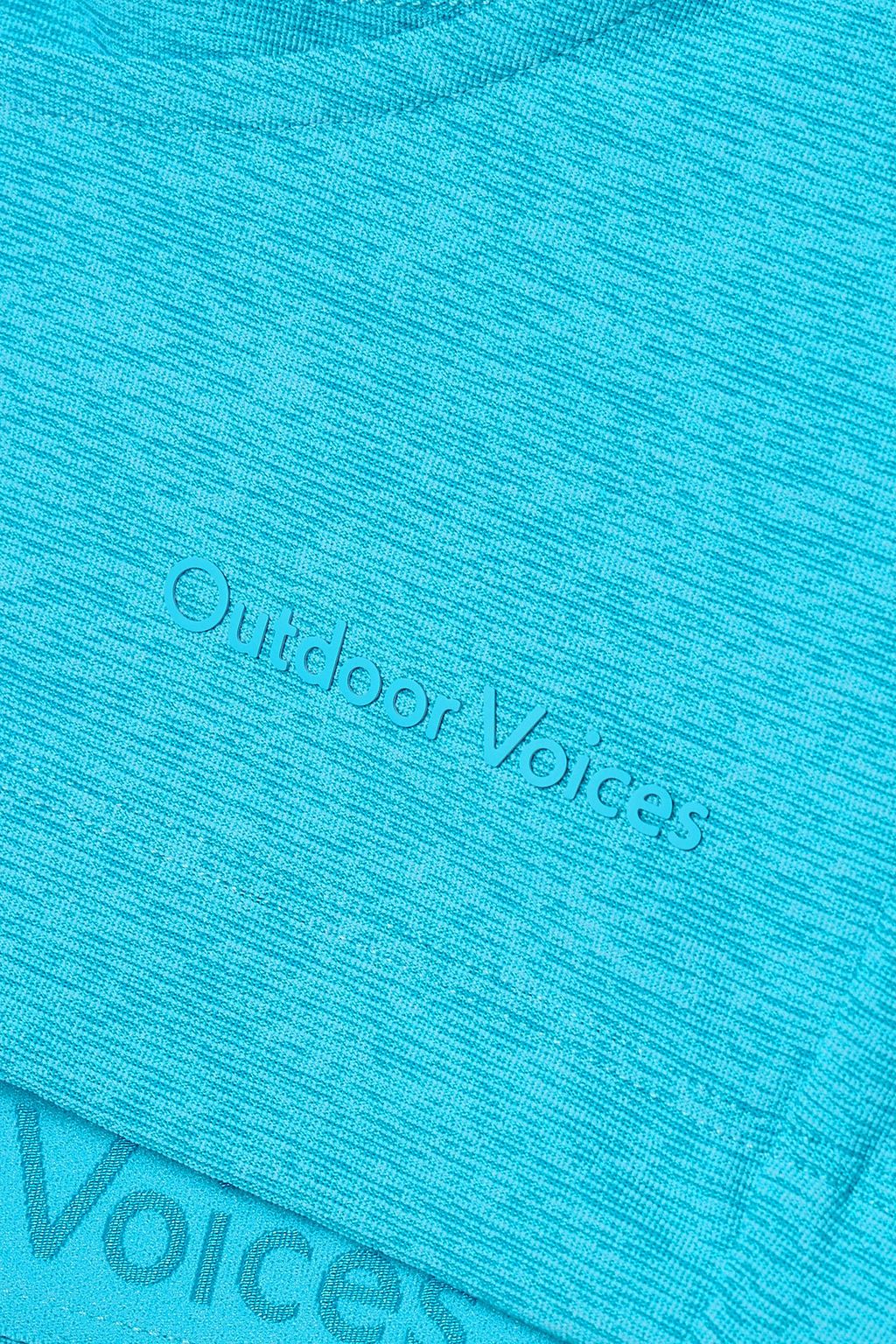 OUTDOOR VOICES حمالة صدر رياضية Double Time من نسيج مطّاطي