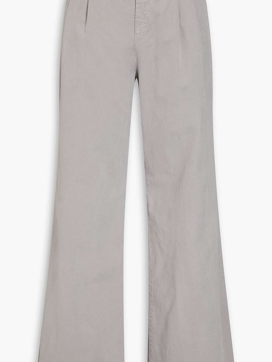 flavie stretch-cotton twill wide-leg pants