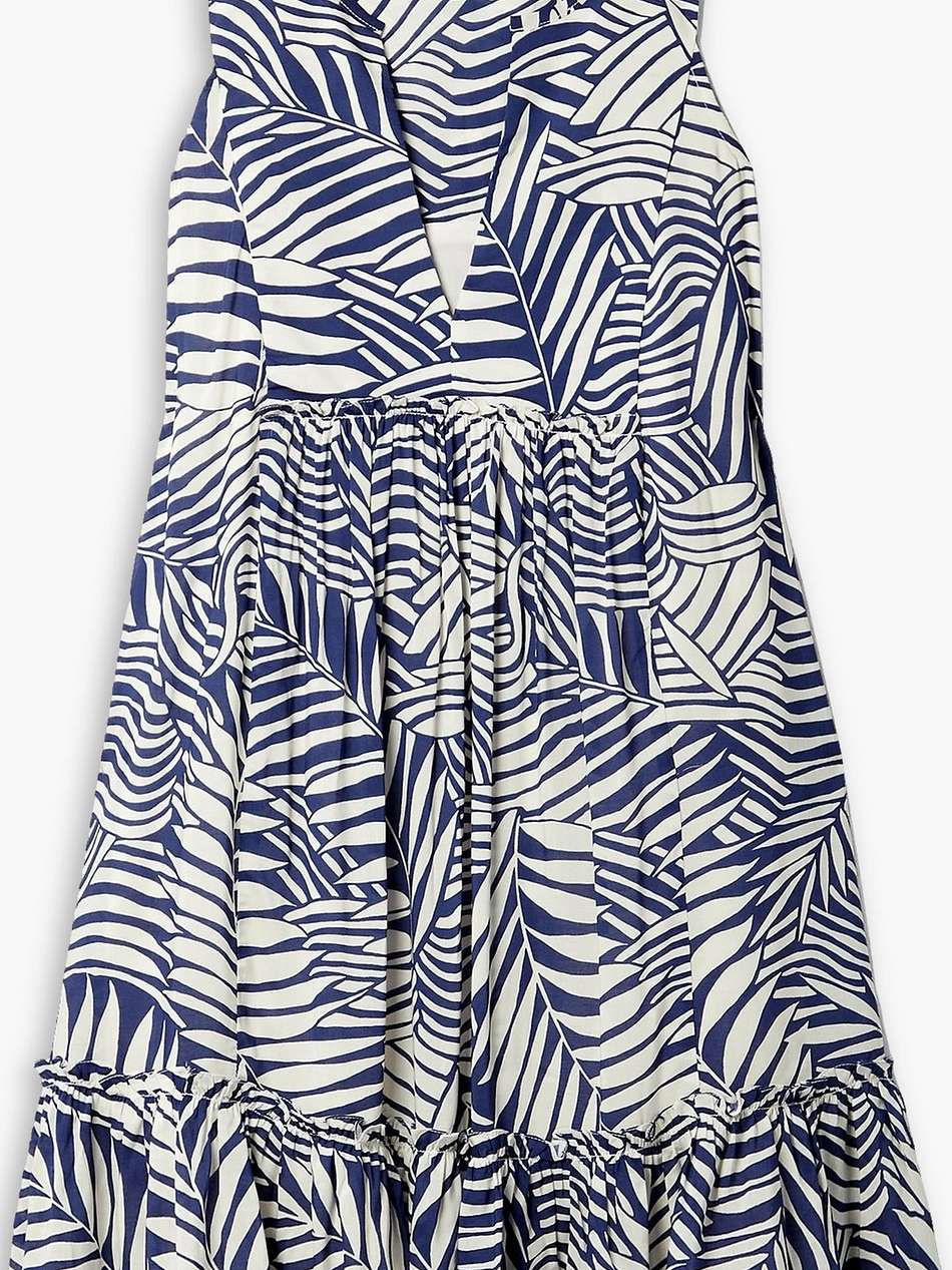 tiered printed ecovero™-voile mini dress