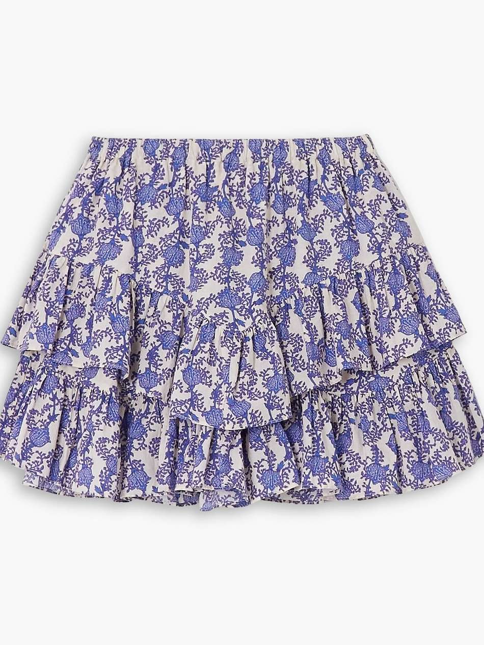 jocadia tiered printed cotton shorts