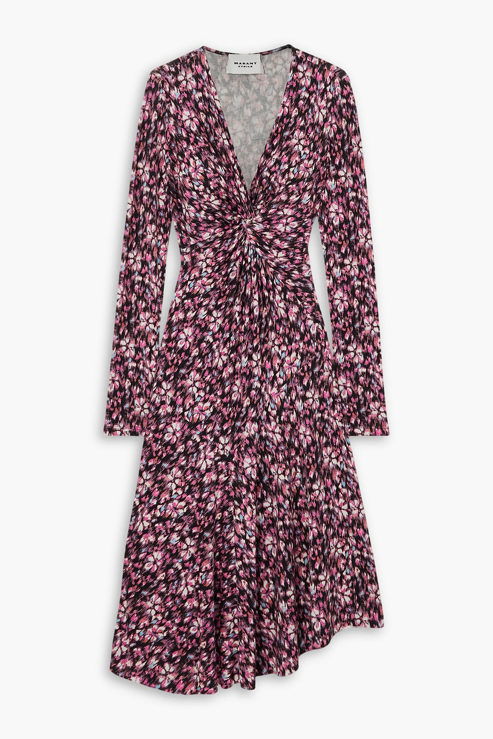 Isabel Marant Étoile Lania Floral-print Stretch-jersey Midi Dress In Midnight Blue