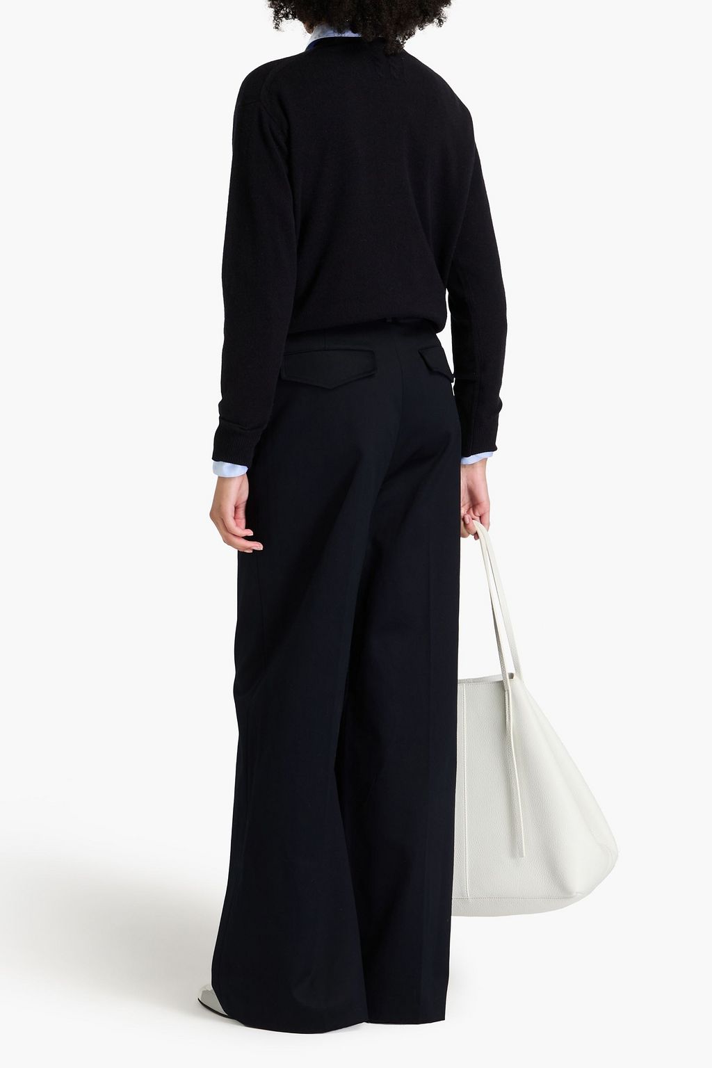 NILI LOTAN Johan cotton-twill wide-leg pants