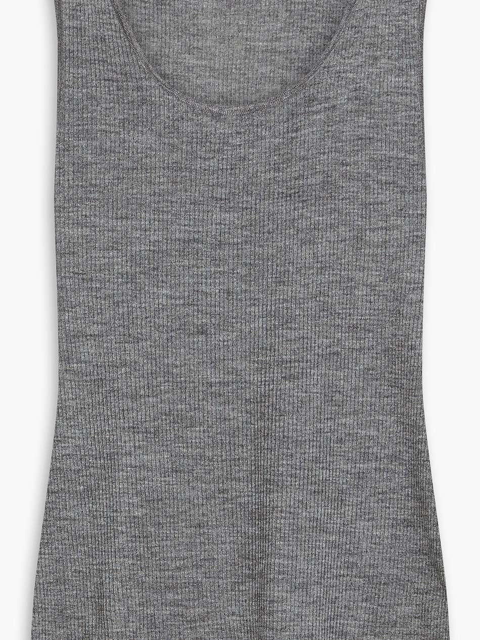 becky ribbed silk tank
