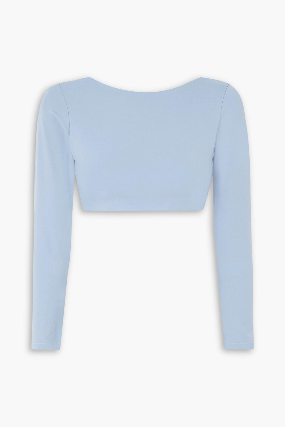 Tulip cropped stretch-jersey top