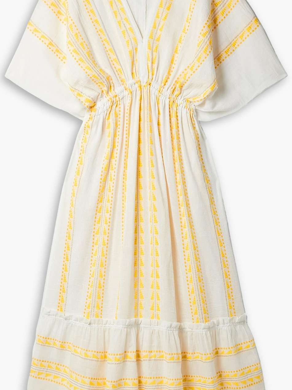 abeba fringed cotton-blend maxi dress