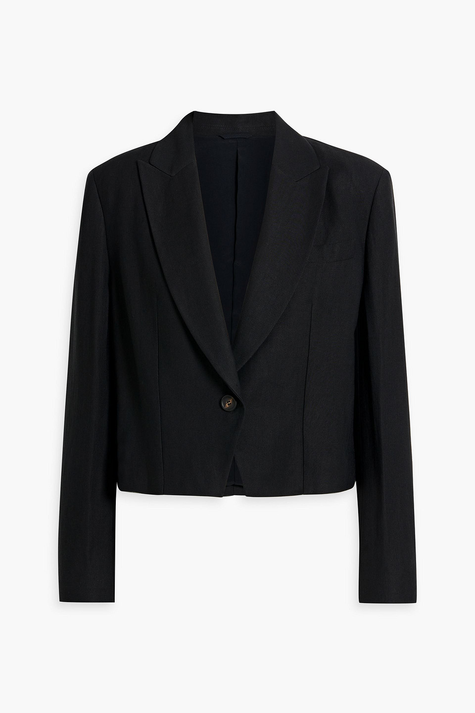 Brunello Cucinelli - Cropped twill blazer - Black - IT 44