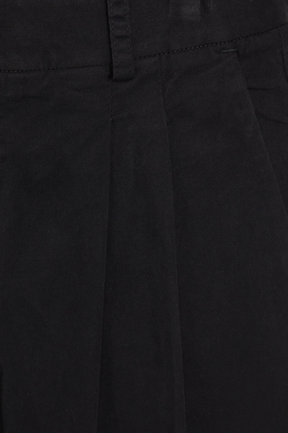 Shop Nili Lotan Flavie Stretch-cotton Twill Wide-leg Pants In Black