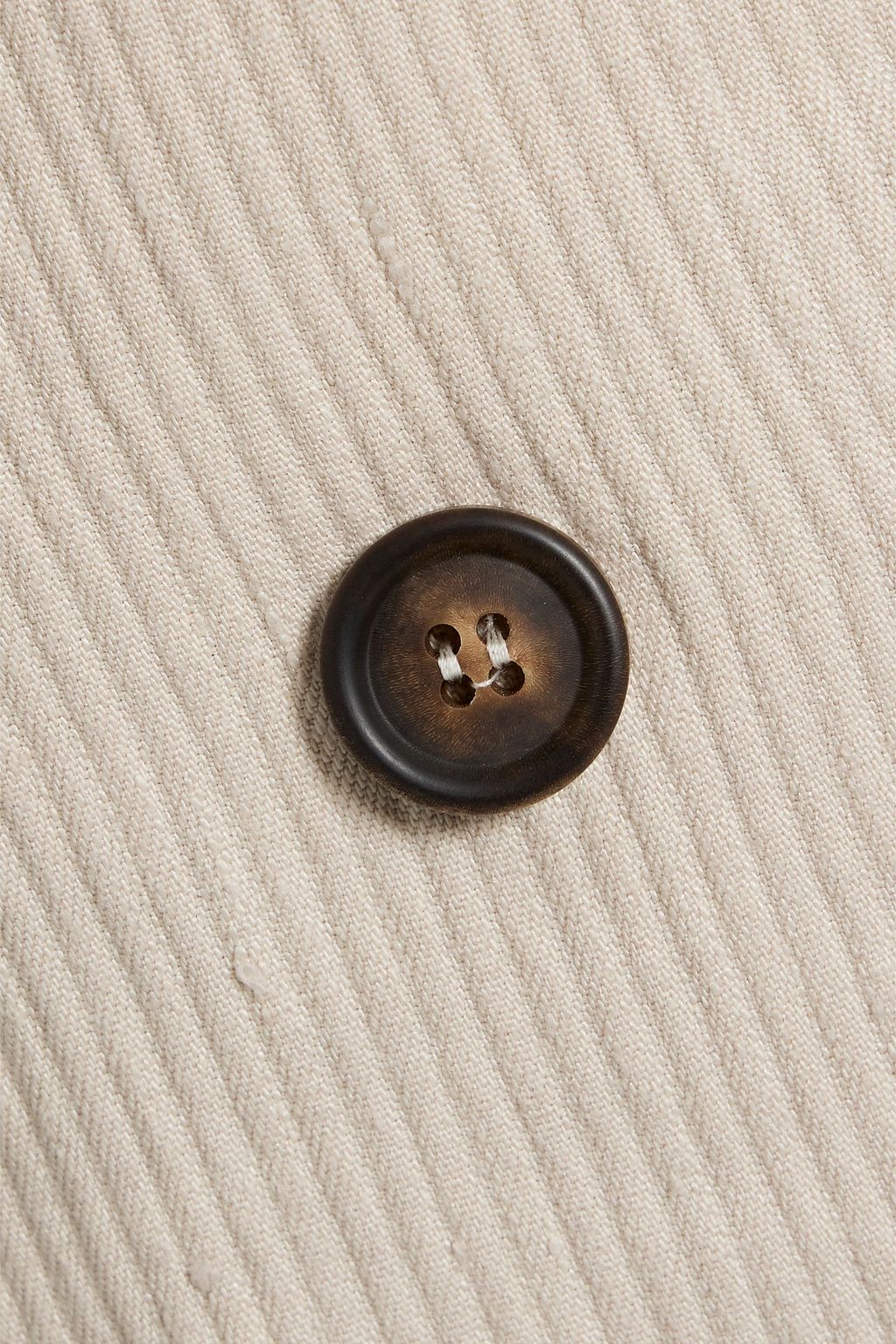 BRUNELLO CUCINELLI Double-breasted ribbed linen and cotton-blend blazer