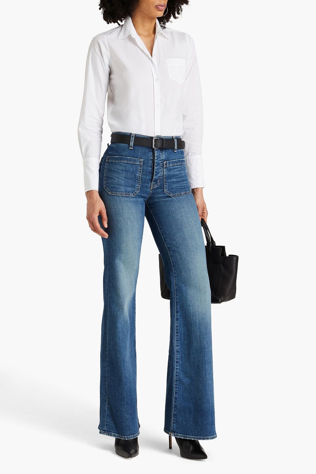 NILI LOTAN Cotton-poplin shirt