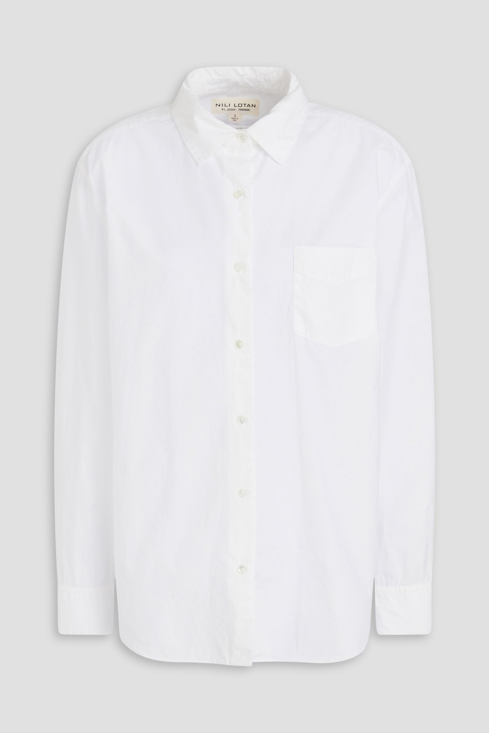 Nili Lotan Kristen crinkled cotton-poplin shirt thumbnail