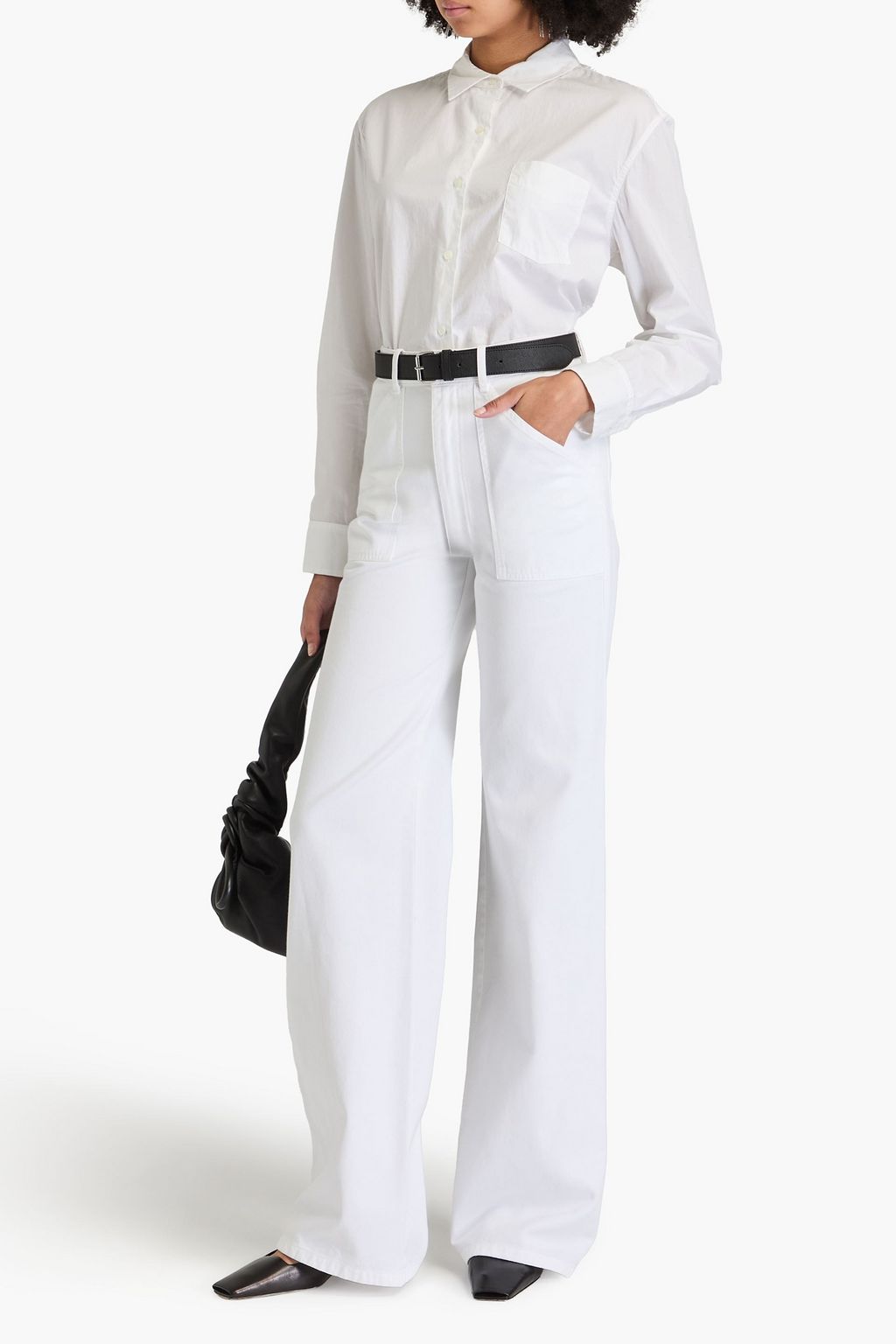 NILI LOTAN Kristen cotton-poplin shirt