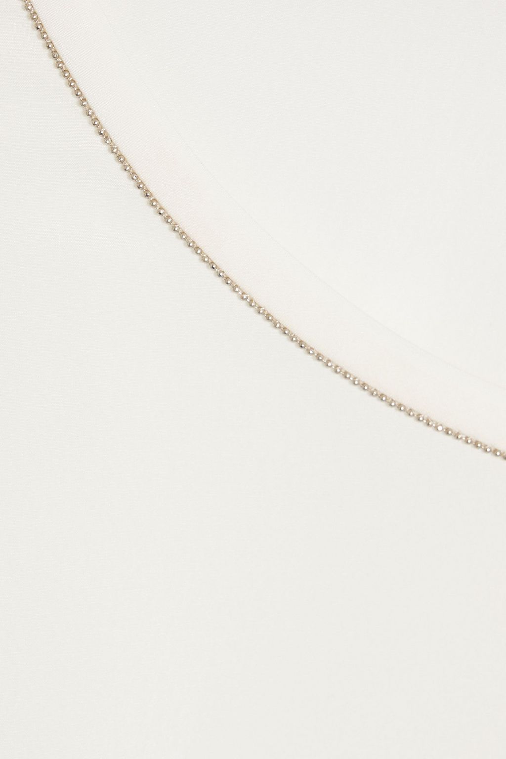 BRUNELLO CUCINELLI Bead-embellished silk-blend crepe de chine top