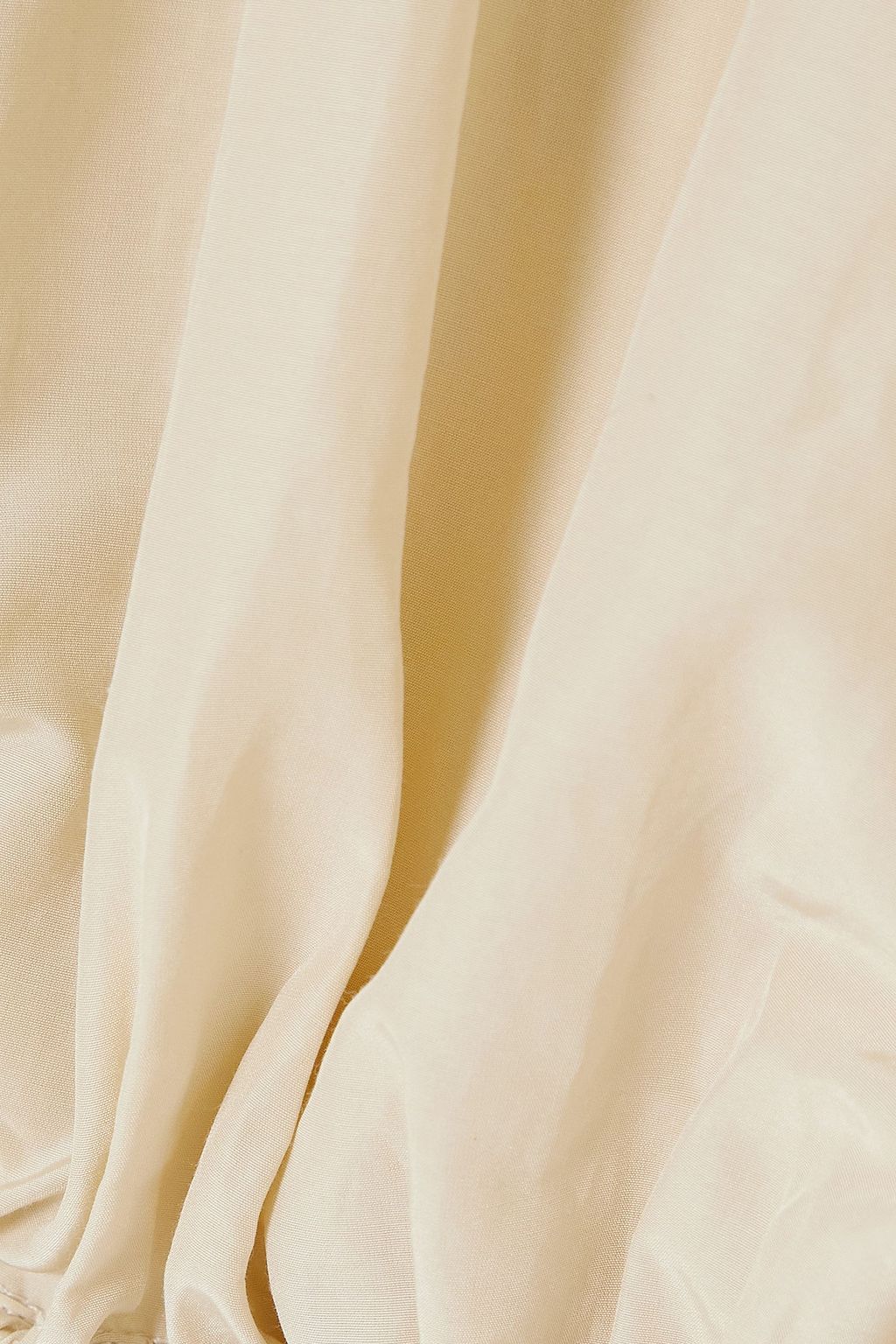 FAITHFULL + Monikh Pereira cropped gathered silk and cotton-blend top