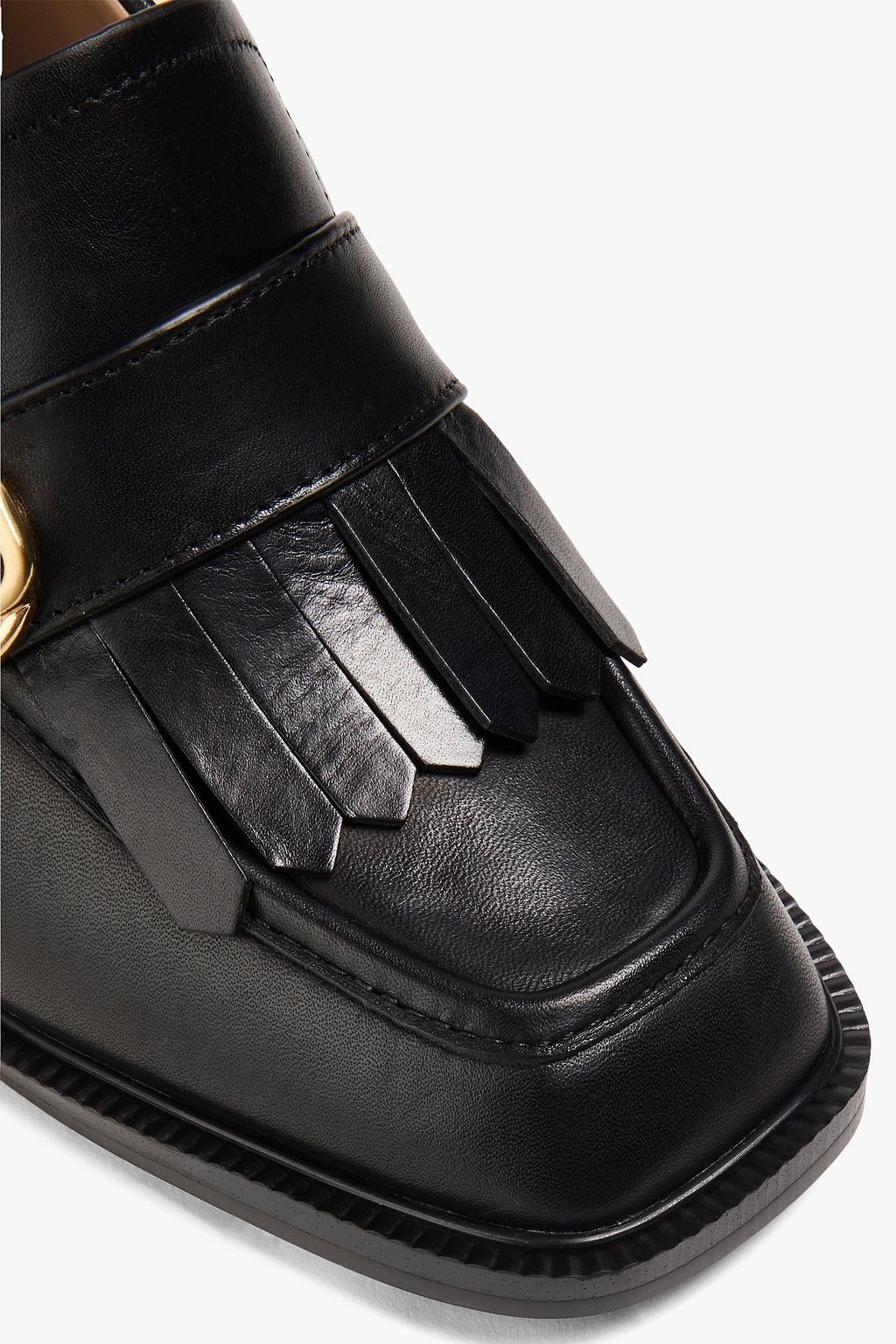 SAM EDELMAN حذاء بامب من الجلد بشرّابات