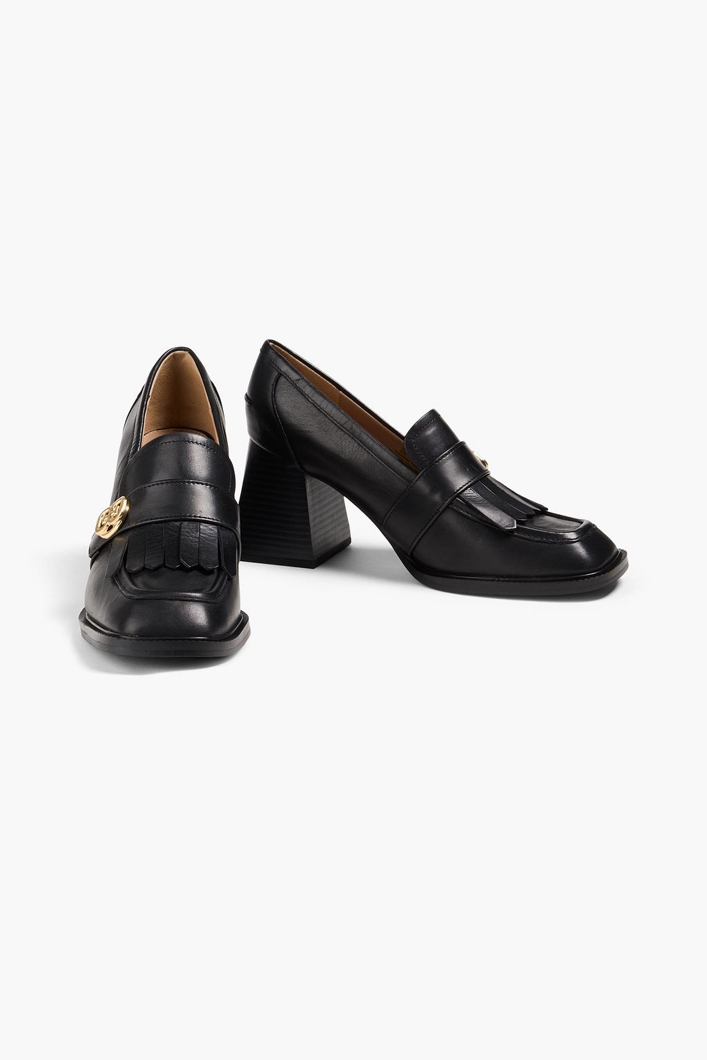 SAM EDELMAN حذاء بامب من الجلد بشرّابات