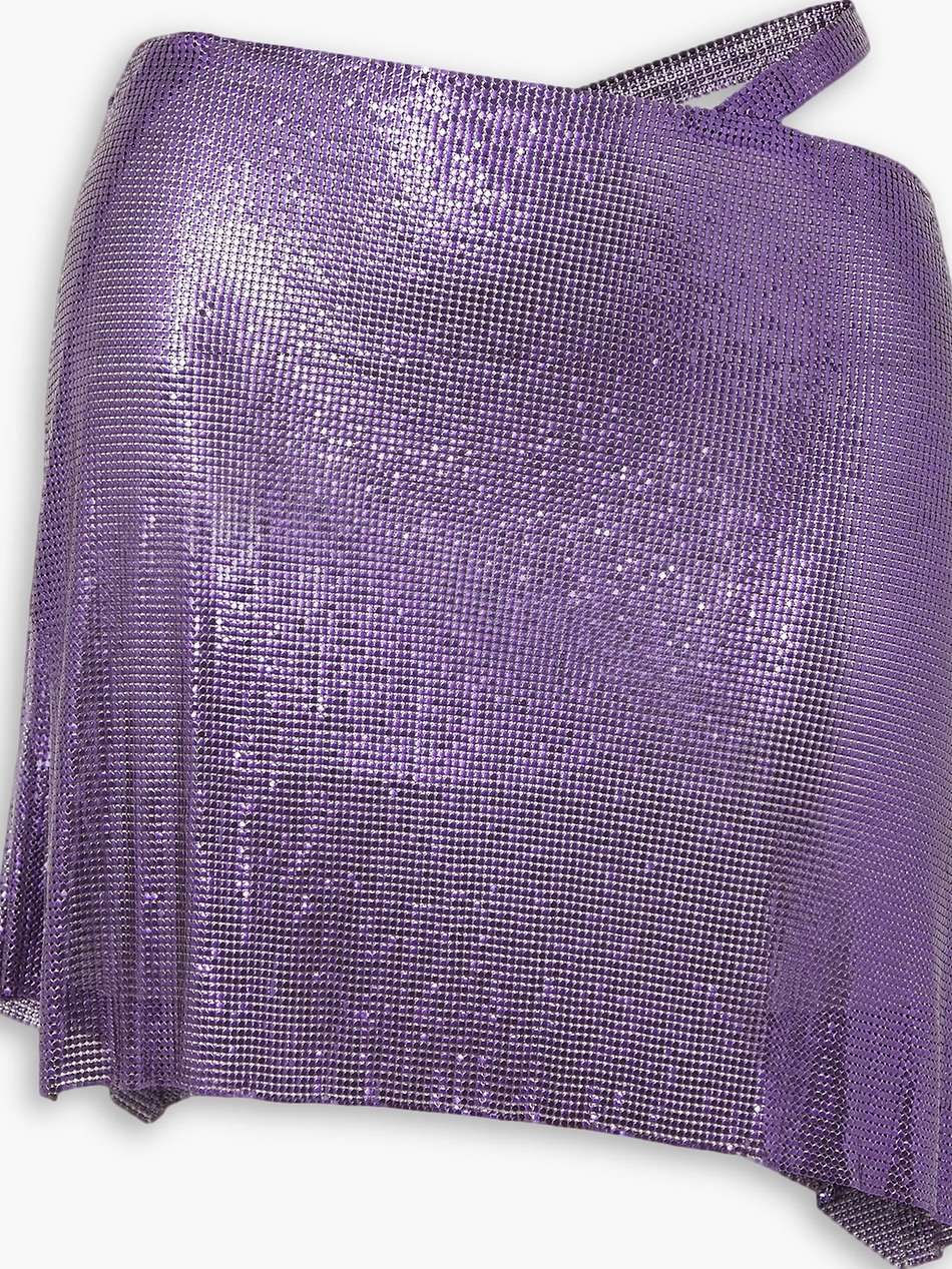 cutout chainmail mini skirt