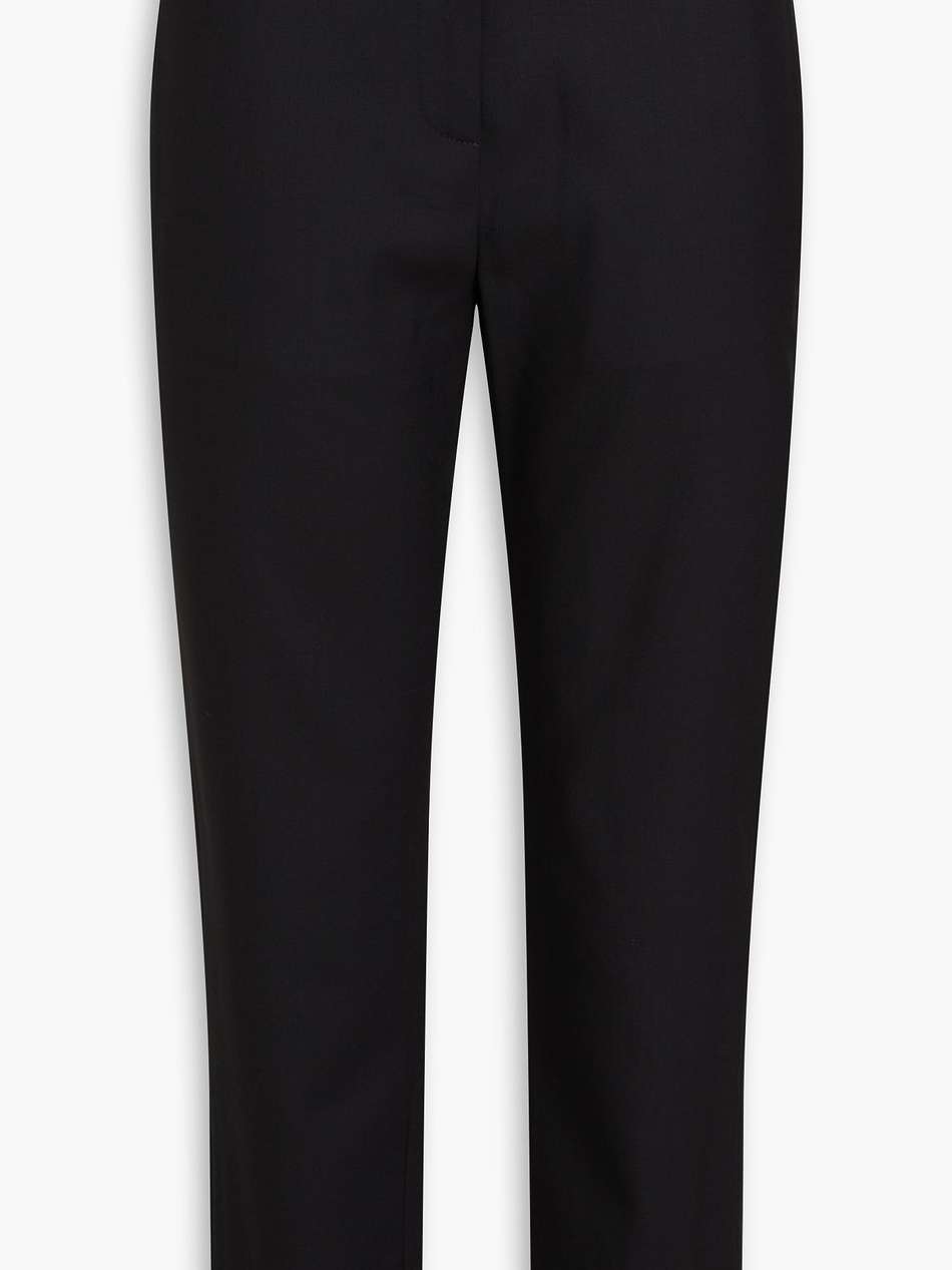 cropped wool-blend twill slim-leg pants