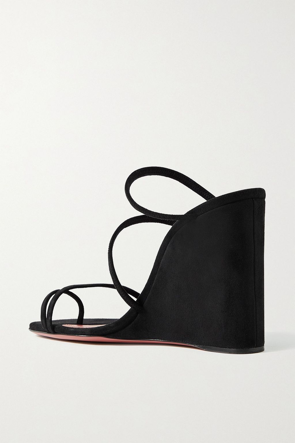 AMINA MUADDI Suede wedge sandals