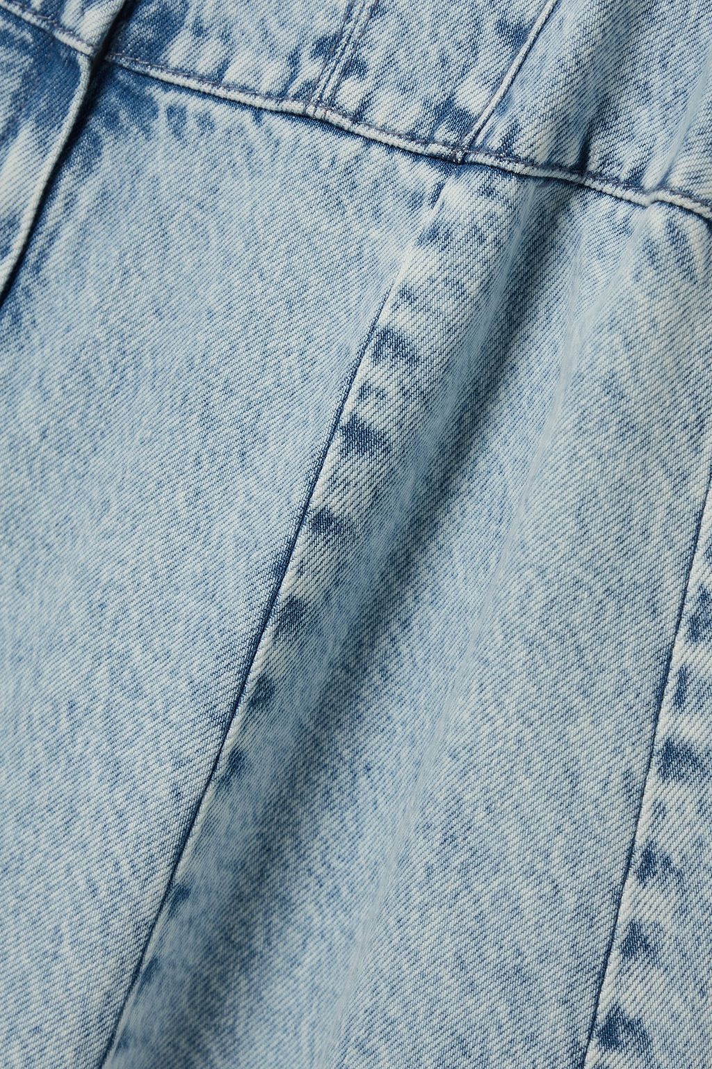 TIBI デニム ミディ丈スカート パネルデザイン