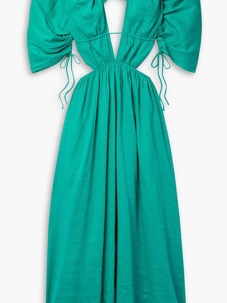 charlize cutout twill midi dress